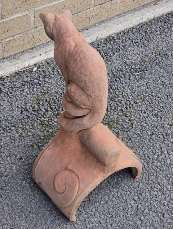 Curious Cat Roof Tile | Half Round Ridge Tile