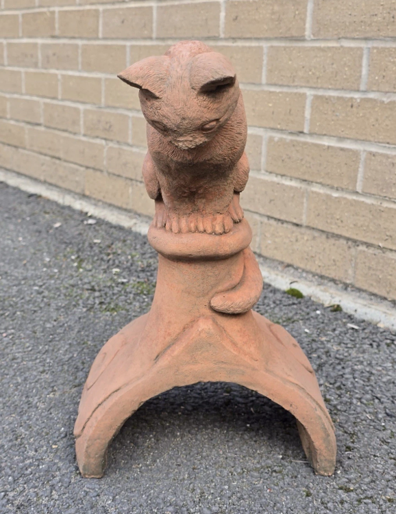 Curious Cat Roof Tile | Half Round Ridge Tile