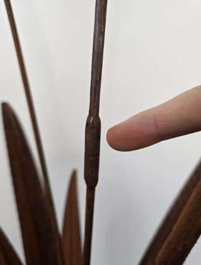 Rusty Bird on Reed | Handcrafted Garden Sculpture