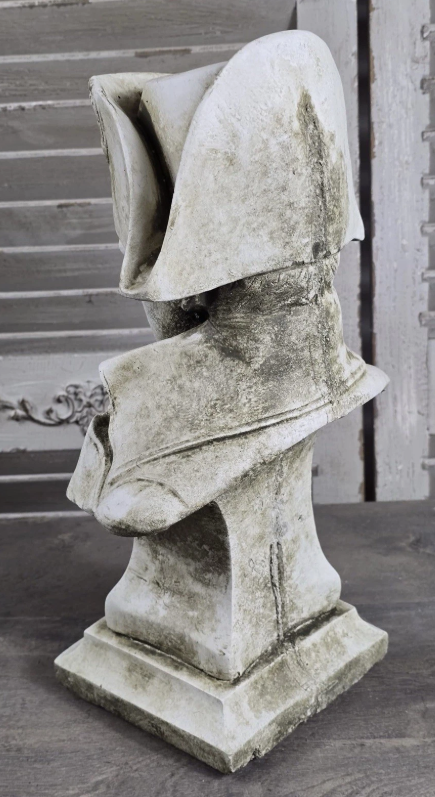 Napoleon Bonaparte White Aged Stone Bust