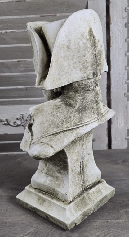 Napoleon Bonaparte White Aged Stone Bust