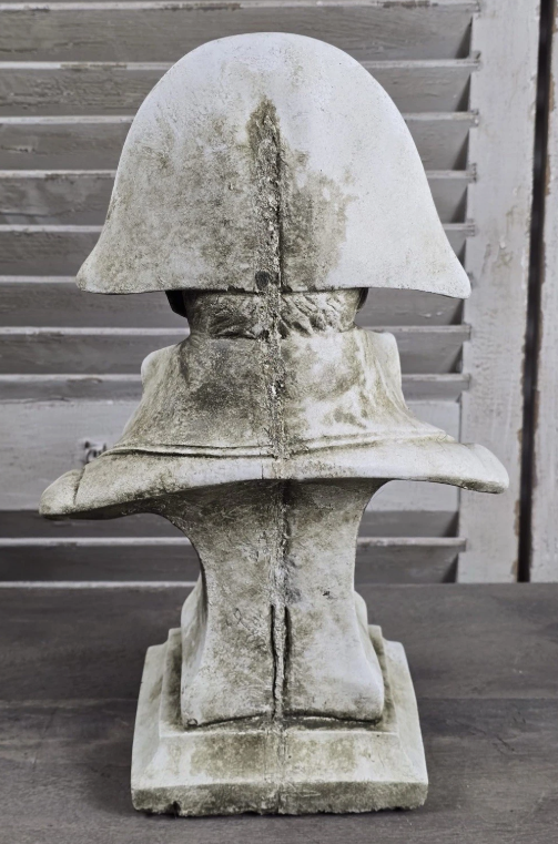 Napoleon Bonaparte White Aged Stone Bust