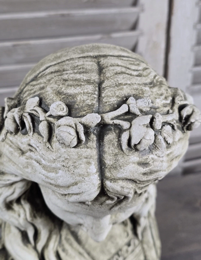 Ophelia White Aged Stone Bust