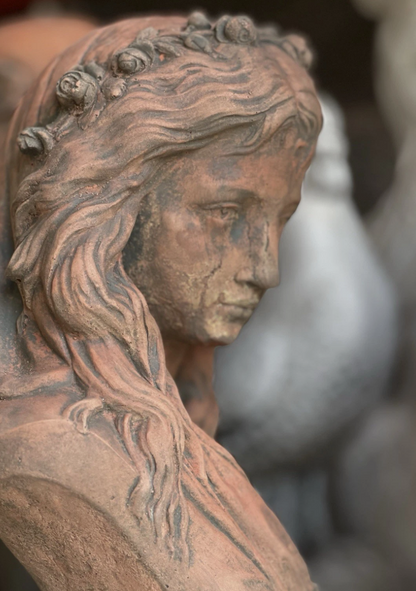 Ophelia Terracotta Stone Bust