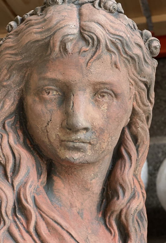Ophelia Terracotta Stone Bust