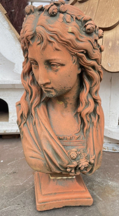 Ophelia Terracotta Stone Bust
