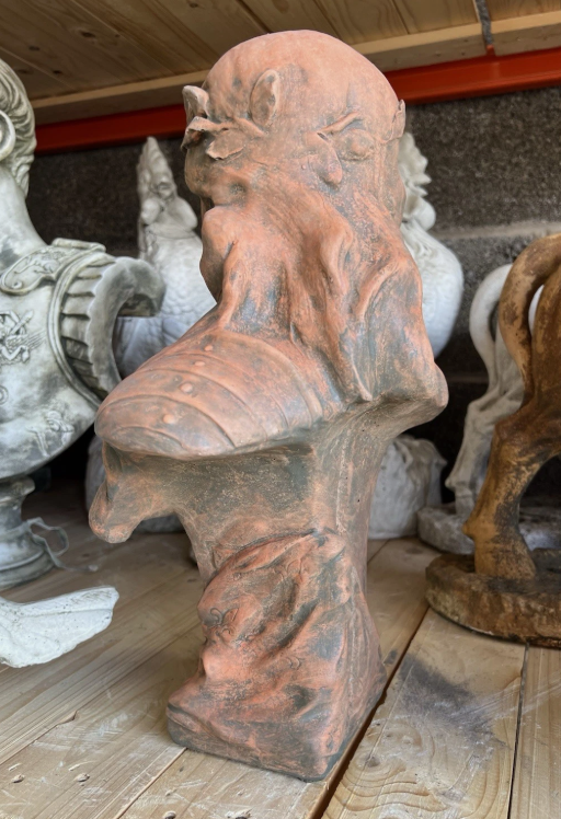 Joan of Arc Terracotta Stone Bust