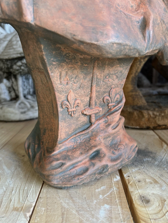 Joan of Arc Terracotta Stone Bust