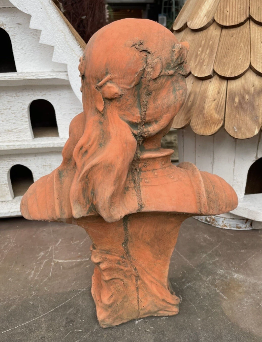 Joan of Arc Terracotta Stone Bust