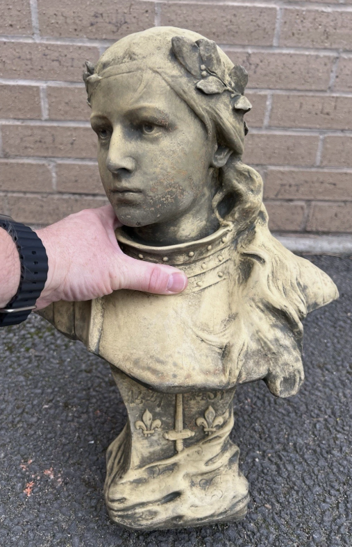 Joan of Arc Sandstone Bust