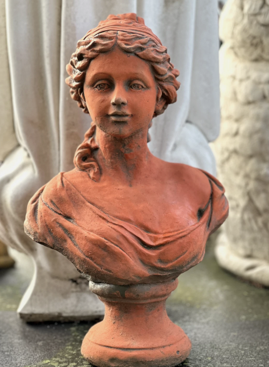 Diana Terracotta Stone Bust