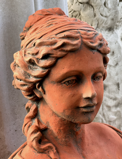 Diana Terracotta Stone Bust