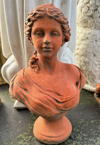 Diana Terracotta Stone Bust