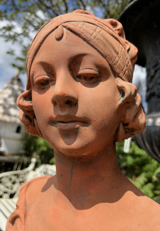 Mouska French Terracotta Stone Bust