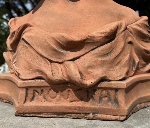 Mouska French Terracotta Stone Bust