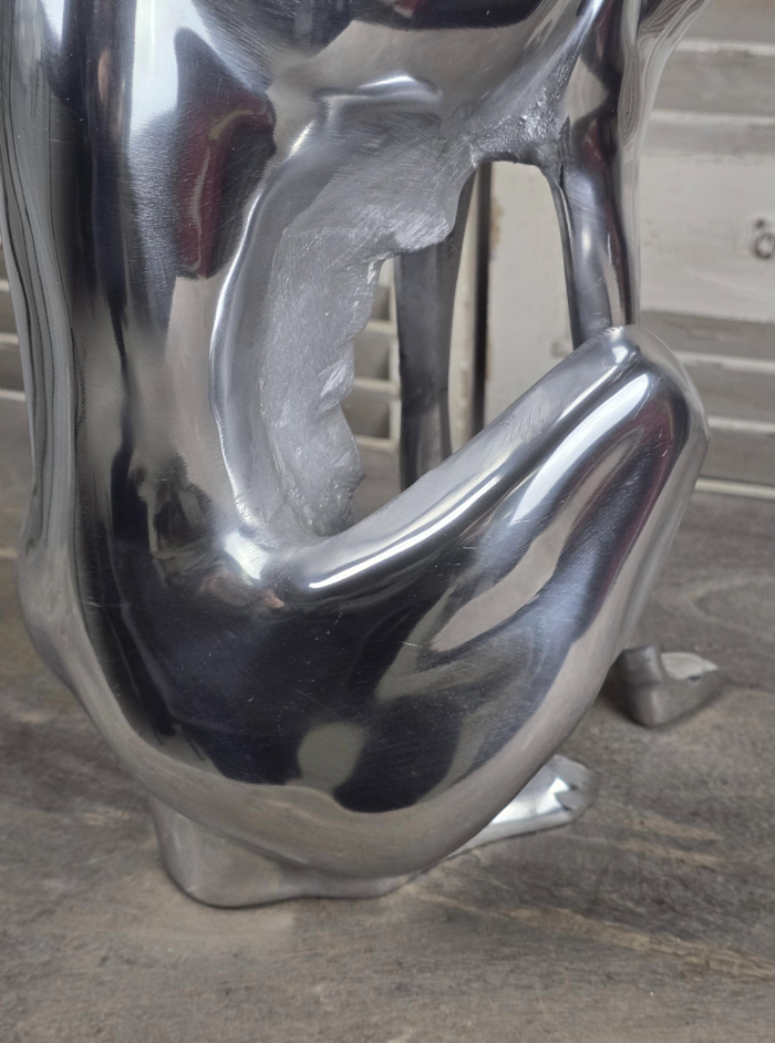 Polished Aluminium Greyhound Sculpture - Contemporary Art Deco Style