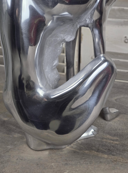 Polished Aluminium Greyhound Sculpture - Contemporary Art Deco Style