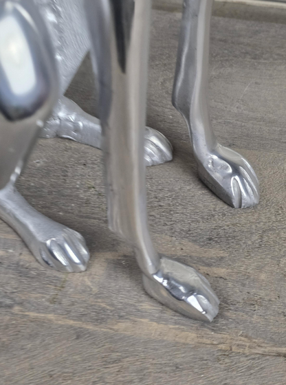 Polished Aluminium Greyhound Sculpture - Contemporary Art Deco Style