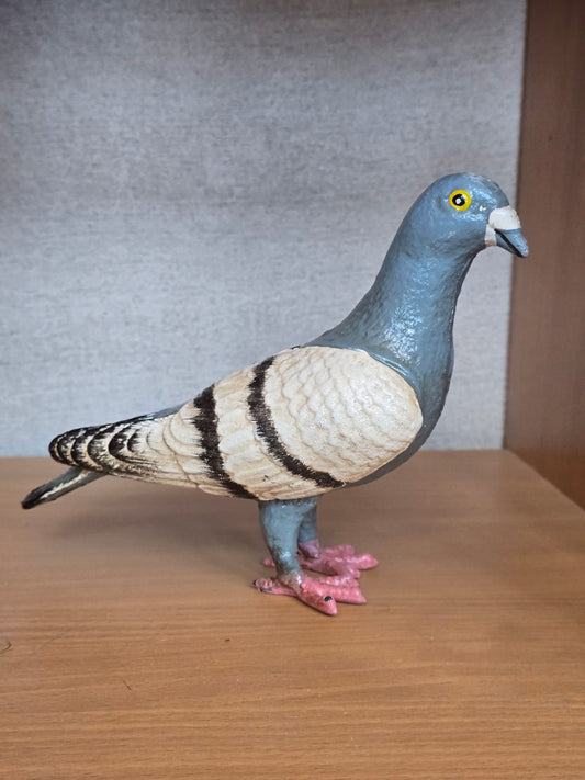 Racing Pigeon Cast Iron Ornament - Hand Painted