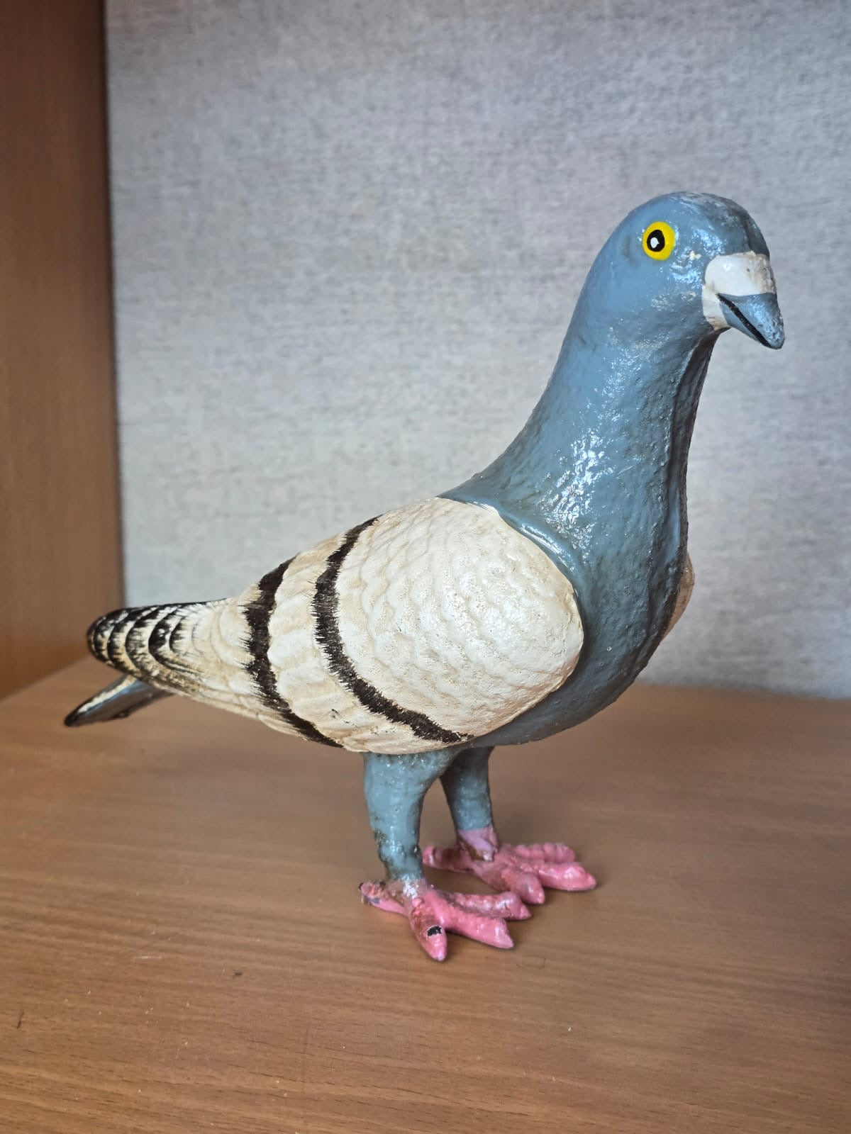Racing Pigeon Cast Iron Ornament - Hand Painted