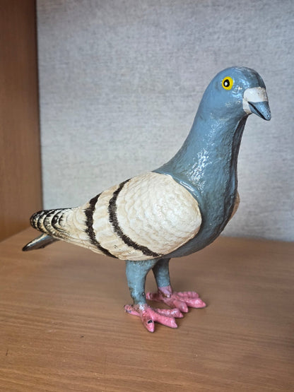 Racing Pigeon Cast Iron Ornament - Hand Painted