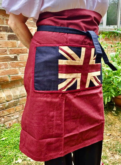 Union Jack BBQ Apron | Handmade Heavy Cotton | Four Pockets | One Size