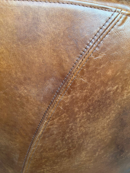 Leather tan deco chair
