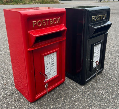 Wall Mounted Post Box - Red Cast Iron