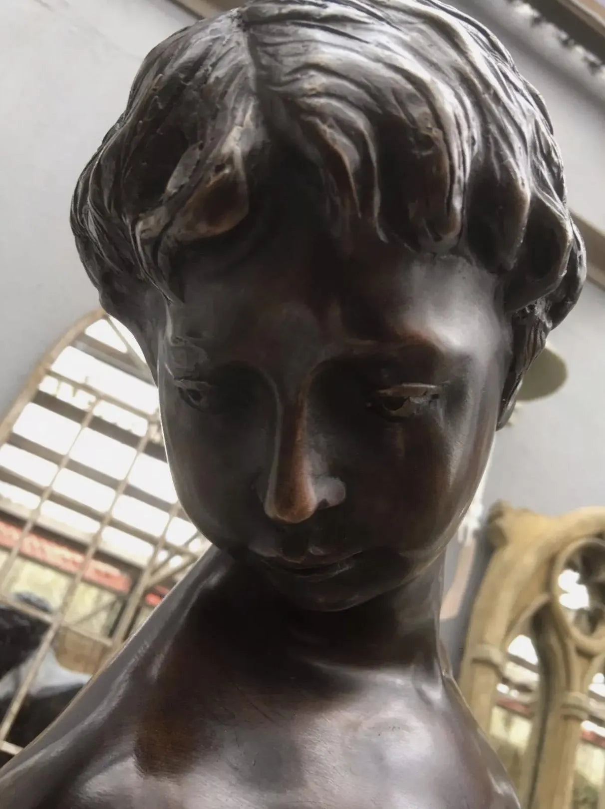 Bronze Boy and Crab Sculpture | Roman Copy | Lost Wax Cast | 86cm
