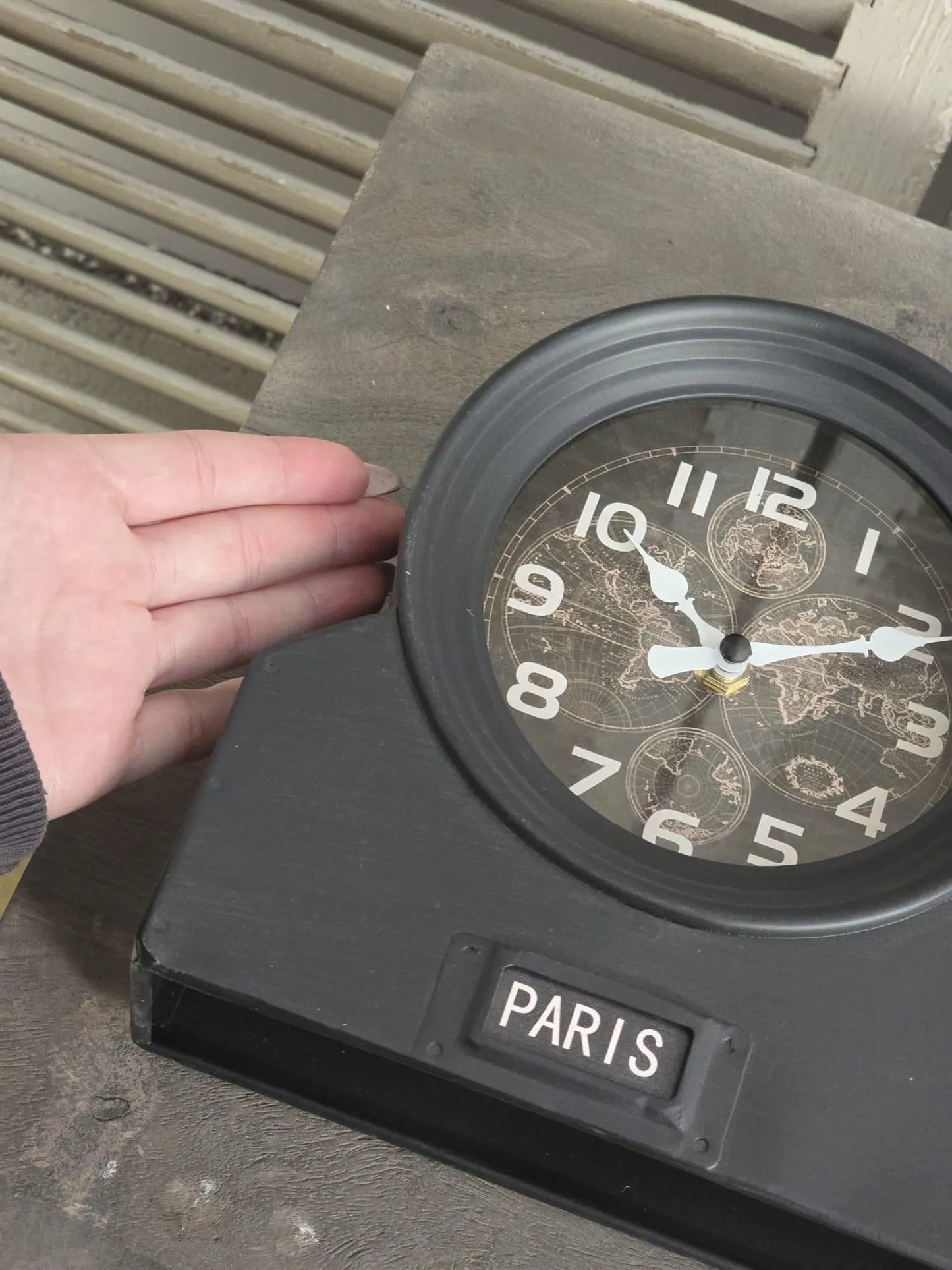 Four Time Zone Mantle Clock | Metal | Glass Faces | Desk & Mantelpiece