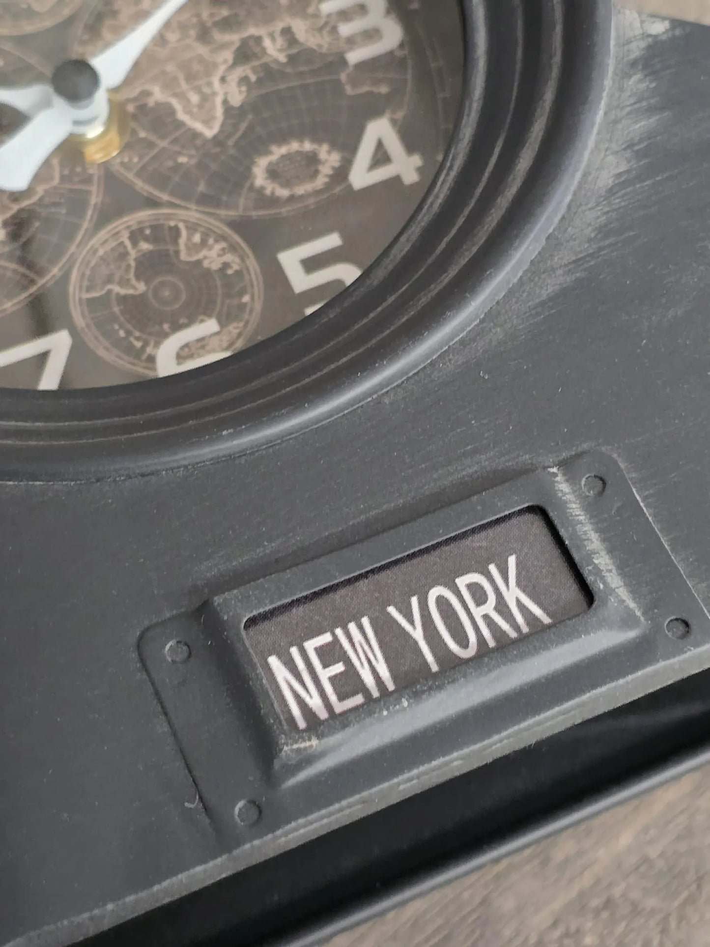 Four Time Zone Mantle Clock | Metal | Glass Faces | Desk & Mantelpiece