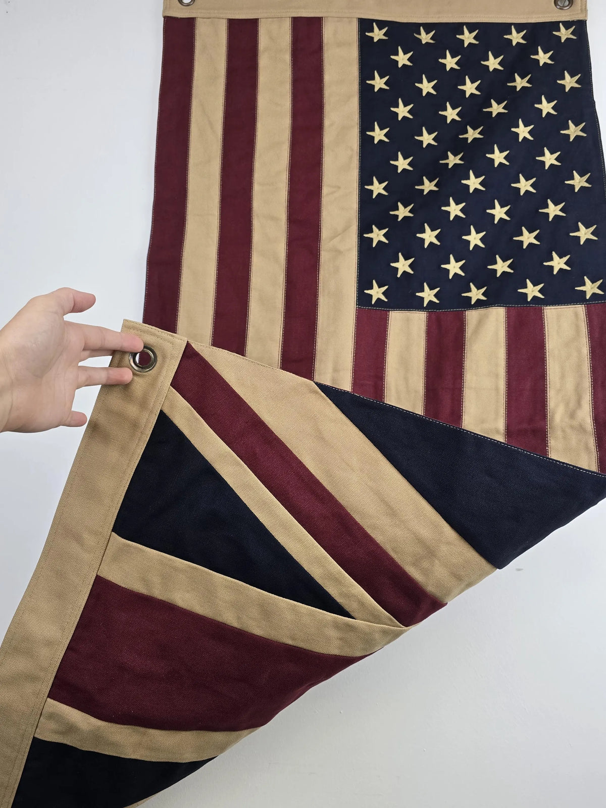 American and UK flag | reversible |Handmade Heavy Duck Cotton | Hang or Drape