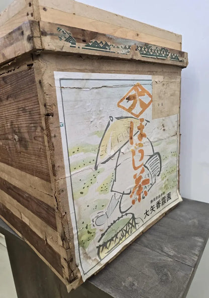 Vintage Japanese wooden tea chests | Set of two