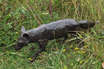 Bronze Walking Fox Sculpture | Lost Wax Cast | Elizabeth and Stevens Foundry