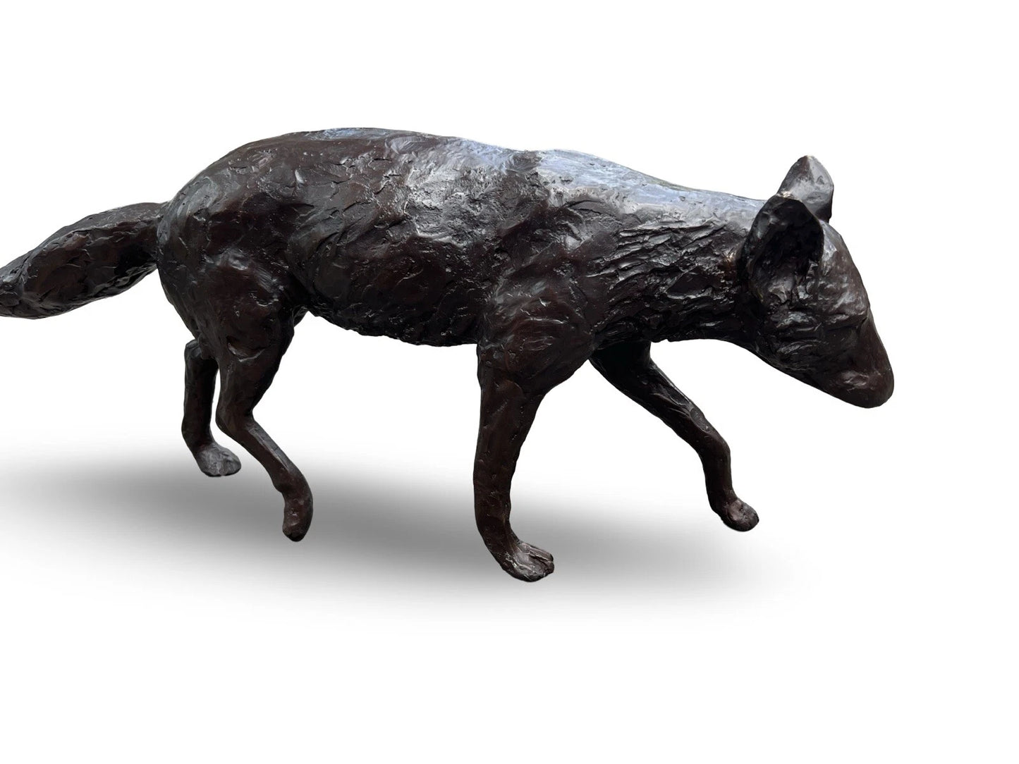 Bronze Walking Fox Sculpture | Lost Wax Cast | Elizabeth and Stevens Foundry
