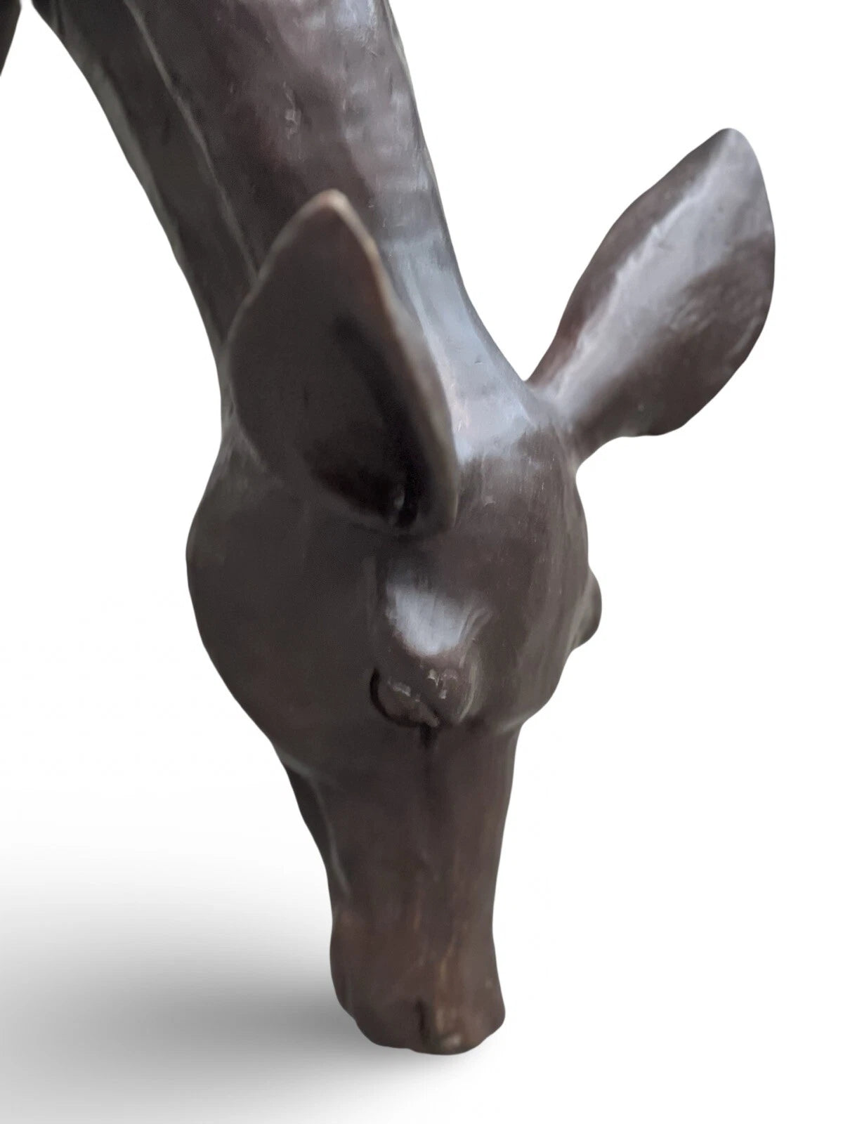 Bronze Grazing Fawn Sculpture | Lost Wax Cast | Garden & Interior