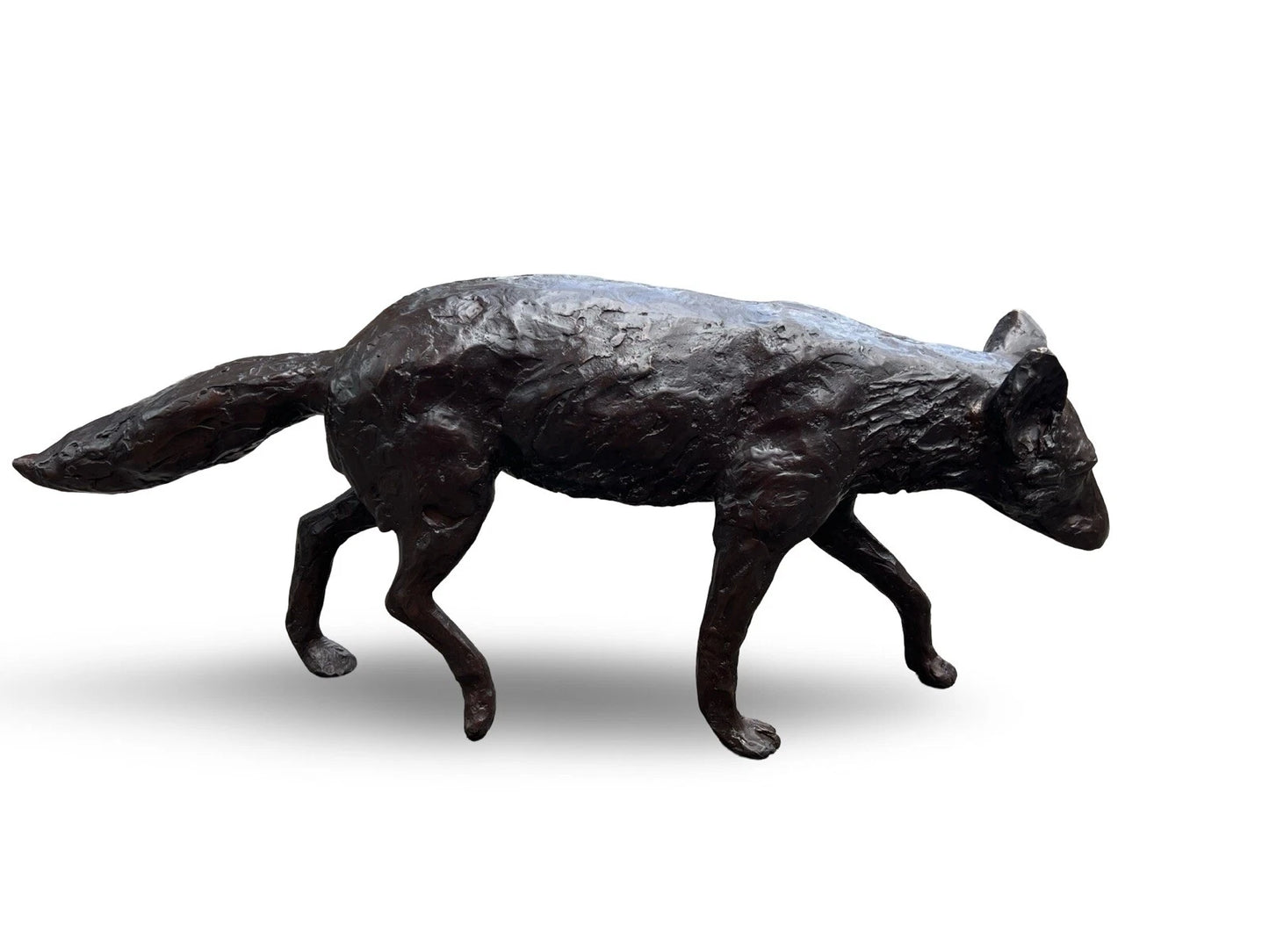 Bronze Walking Fox Sculpture | Lost Wax Cast | Elizabeth and Stevens Foundry