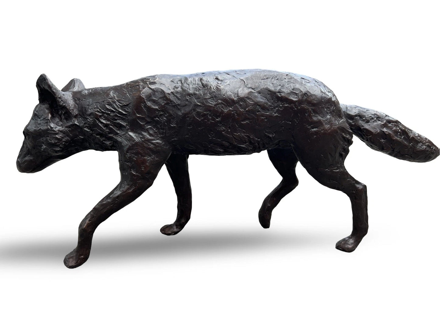 Bronze Walking Fox Sculpture | Lost Wax Cast | Elizabeth and Stevens Foundry