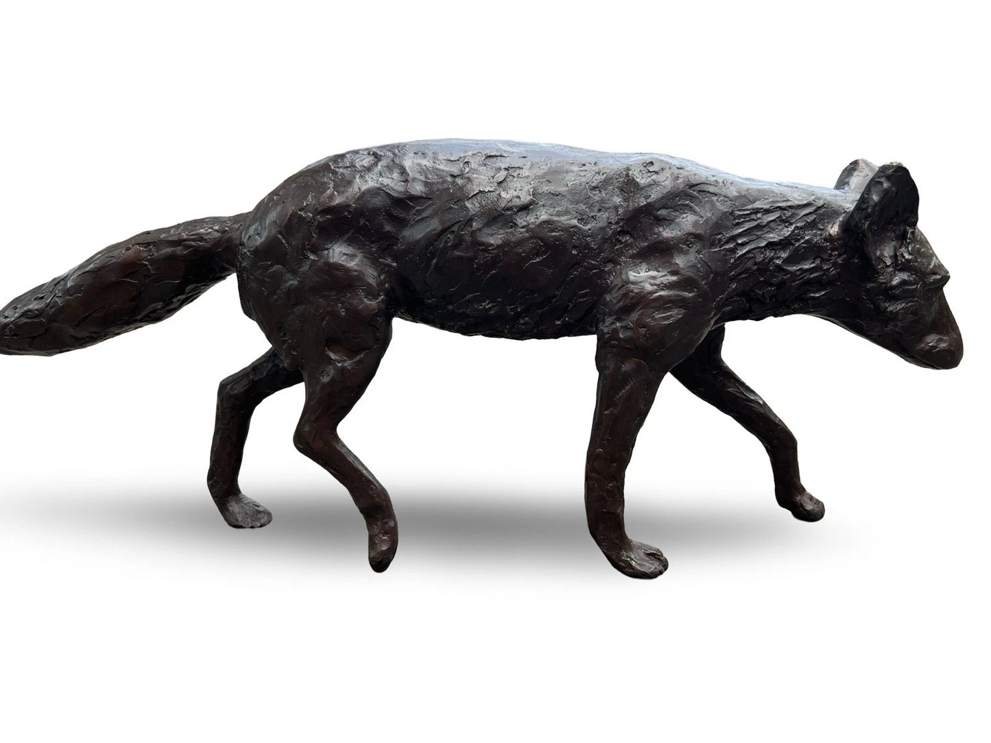 Bronze Walking Fox Sculpture | Lost Wax Cast | Elizabeth and Stevens Foundry
