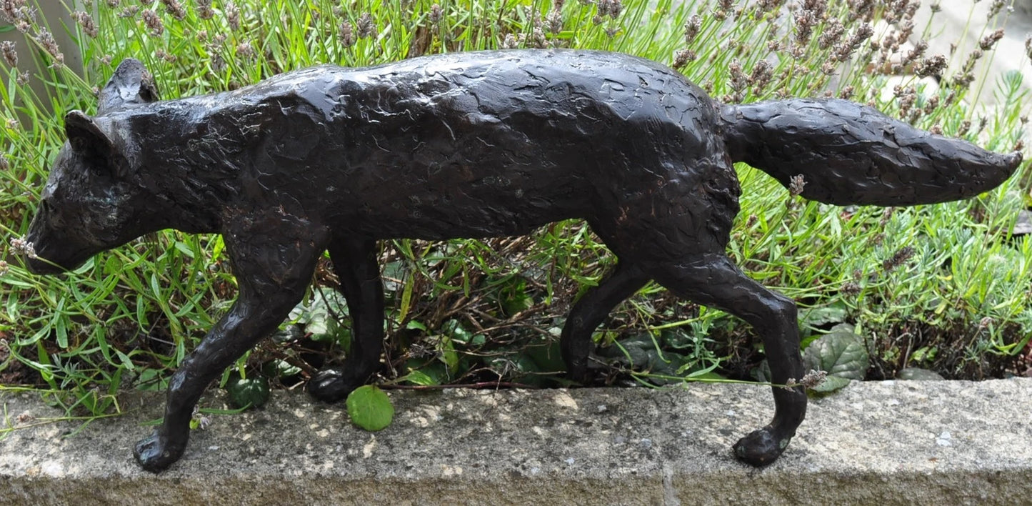 Bronze Walking Fox Sculpture | Lost Wax Cast | Elizabeth and Stevens Foundry