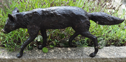 Bronze Walking Fox Sculpture | Lost Wax Cast | Elizabeth and Stevens Foundry